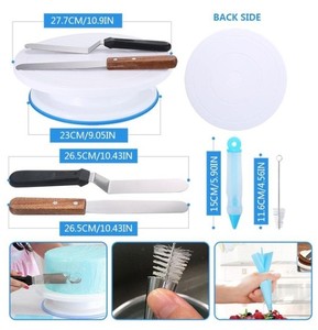 Customized Wholesale Durable &amp; Flexible East to Clean Cake Decorating <strong>Kit</strong> <strong>Baking</strong> Tools with Non-Slip Cake Turntable Tools <strong>Kit</strong> - Product Image 2