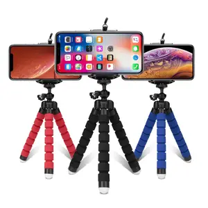 Mini trépied pour téléphone, monopode, perche à distance, flexible, trépied pour appareil photo, support pour téléphone portable, trépieds