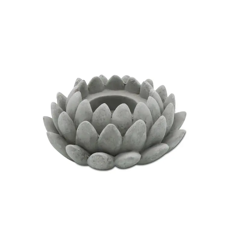 Decorativo per la casa di cemento armato candeliere lotus candle holder Buddha supporto di candela zen supporto di candela