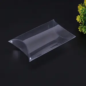 Guangzhou supply transparent PP PET PVC plastic packaging box custom pillow shape clear plastic box