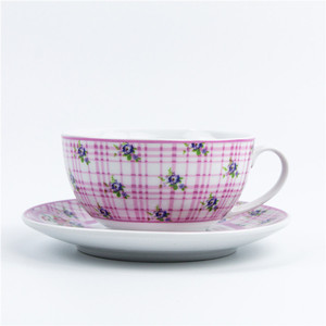 Personalizada a granel barato floral diseño personalizado cappuccino <span class=keywords><strong>vintage</strong></span> taza <span class=keywords><strong>de</strong></span> té y platillo - Product Image 6