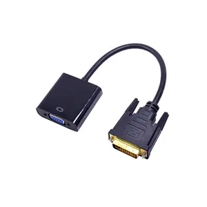 Dual Link DVI 24 + 1 دبوس ذكر إلى 15 دبوس فغا HD15 دبوس أنثى فيديو محول كابل