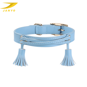 Conjunto de Correa y <span class=keywords><strong>collar</strong></span> de perro de cuero de alta calidad hecho a mano al por mayor - Product Image 3