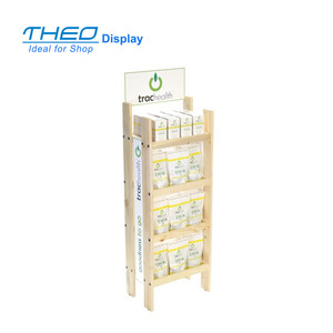 Exhibidor de Madera <span class=keywords><strong>para</strong></span> Minoristas con 5 <span class=keywords><strong>Estantes</strong></span> Inclinados <span class=keywords><strong>para</strong></span> Barras Energéticas y Productos Alimenticios Naturales - Product Image 2