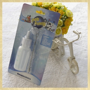 Núm Vú Mềm Cho Bé Pet Dog Cat Animal Puppy Poodle 60 Ml Bình Sữa Cho Bú Với Bàn Chải Làm Sạch Núm Vú - Product Image 5