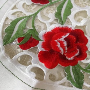 <span class=keywords><strong>Tovaglia</strong></span> <span class=keywords><strong>Bianca</strong></span> Fatta a Mano con Bordo in <span class=keywords><strong>Pizzo</strong></span> Floreale Ricamato in Resistente Poliestere - Product Image 5