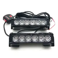 Soporte de rejilla 2x6LED, luz estroboscópica de flash LED de advertencia de emergencia para coche, camión, vehículo