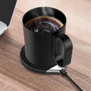 2019 Baru Kedatangan Hadiah untuk Bisnis 18 W Termostatik Nirkabel Pemanas Kopi Cangkir Mug Fast Charging Wireless Charger Pad