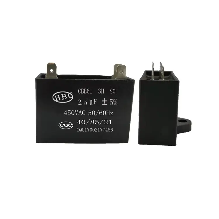 Tipo de alambre cbb61 dual condensador 1,35 uf 0,65 uf cqc 450vac p2 regul condensadores