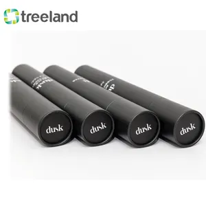 كرتون أسود ملصق أنبوب جولة التعبئة والتغليف البريدية البريدية أنبوب مع ختم الفضة - Product Image 6