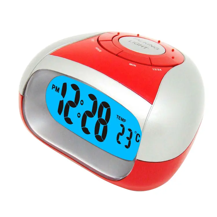 French Talking Alarm Clock With LED Backlight for Blinds