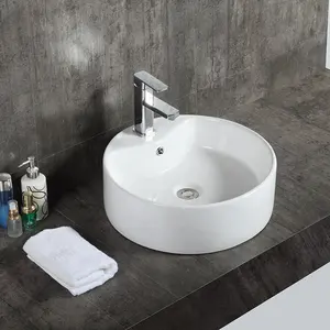 Столешница круглая керамическая раковина для ванной комнаты