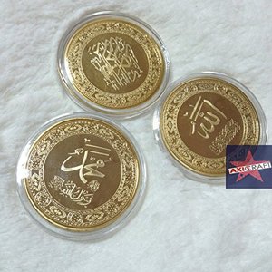 高品质仿古库珀电镀阿拉伯金币金属压铸锌定制稀有硬币纪念品代币 - Product Image 5