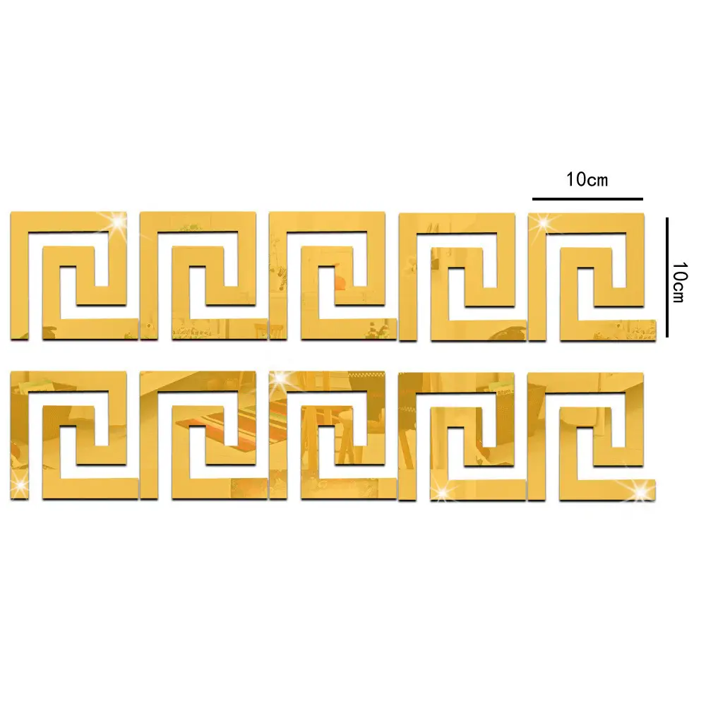 10pcs 3D fai da te adesivi murali musulmani adesivo specchio per soggiorno camera da letto decorazione della casa