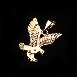 Collar con colgante de Jesús chapado en oro de 24k, colgante de águila de cadena no incluida - Product Image 3