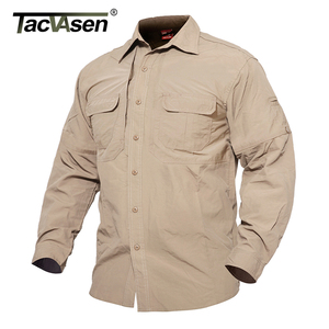 Venta al por mayor Tacvasen de los hombres de secado rápido de manga larga camisa de vestir de nylon de pesca Pesca camisa - Product Image 3