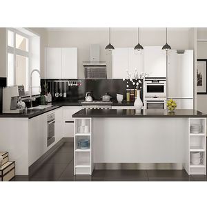 Armoire de cuisine en aggloméré sans poignée <span class=keywords><strong>Maurice</strong></span> Design moderne Profitez d'une vie simple - Product Image 1