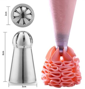 Palla sferica In Acciaio Inox Icing Piping Ugelli Punte Della Pasticceria Del Fondente Del Bigné di Cottura Tool Tip Sfera Forma di Crema - Product Image 5
