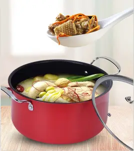 고품질 새로운 요리 냄비 탄소 강철 sacue 냄비 nonstick 유리 뚜껑 네덜란드 오븐 조리기구 도매 사용자 정의