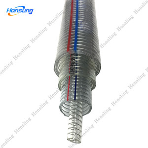 <span class=keywords><strong>Manguera</strong></span> de trueno de pvc transparente/tubo de succión de grado alimenticio reforzado con espiral de alambre de acero de pvc - Product Image 6
