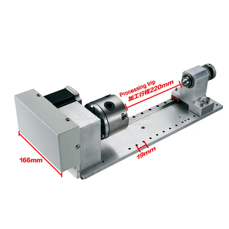 Engraving Machine Slide Rail 4th Axis Rotation Axis A Axis CNC Dividing Head CNC 3d Engraving Tools