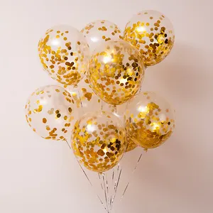 12Inch 2.8G Rõ Ràng Trong Suốt Vòng Latex Confetti Baloons Cho Đám Cưới Ủng hộ Đảng Trang Trí