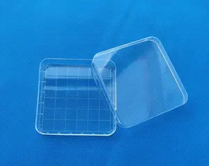 10*10 cm plastic Vierkante mobiele Cultuur Schotel plaat Rechthoekige tissue Cultuur Schotel met grid