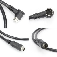 Benutzer definiertes 8-poliges Mini-DIN-Kabel mit rechtwinkligem Stecker und Stecker für Heimkino-Surround-Sound und Mikrophon CN Supplier Factory