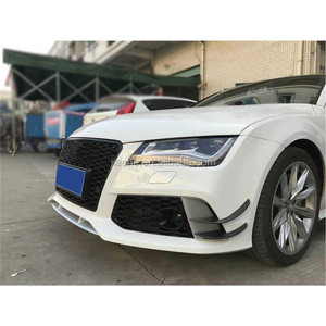 ครีบข้างกันชนหน้า4ชิ้น/เซ็ตตัวแยกครีบสปอยเลอร์สำหรับรถ Audi <span class=keywords><strong>A6</strong></span> RS6 2013-2016 RS7 2013-2016ตกแต่งขอบท้ายรถคาร์บอนไฟเบอร์ - Product Image 4
