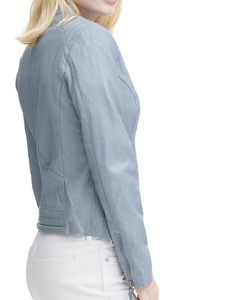 Women's Genuine <b>Sheep</b> <b>Skin</b> Suede Bomber <b>Jacket</b> Custom Logo Lightweight Finished Outerwear Wholesale Everyday Fashion Wear - Product Image 5