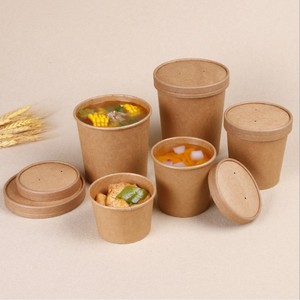 Hộp Đựng Súp Bằng Giấy Kraft Hộp Đựng Mì Súp Lấy Đi Đồ Kraft Cốc Súp Hộp Đựng Thức Ăn Bằng Giấy Bát Giấy Thực Phẩm - Product Image 1