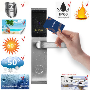 Système de serrure de porte d'hôtel à carte Orbita, lecture de carte RFID <span class=keywords><strong>Temic</strong></span> M1 125KHz ou 13.56MHz - Product Image 3