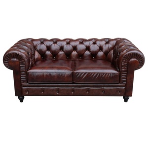 أرائك جلد كلاسيكية, أرائك جلد كلاسيكية لغرفة المعيشة ، 3 مقاعد ، أريكة من الجلد ، أريكة كبيرة ناعمة ، باللون الزيتوني ، أرائك جلدية - Product Image 2