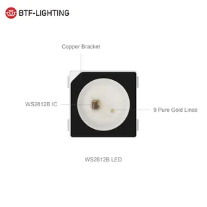 独立寻址全彩可编程数字 ws2812b led smd 芯片