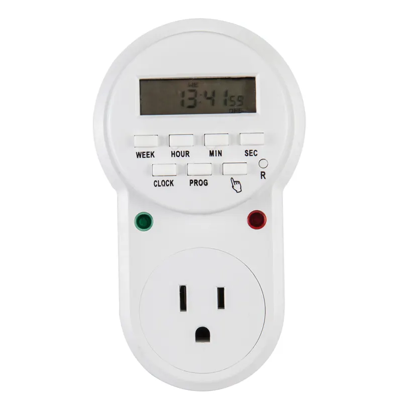 ETU-63A USA America 7 Days Weekly Programmable Automatic Digital Timer Plug Sockets Switches for Home Appliance 125V/15A