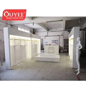 Retail Store Design Factory Made Clothing Store Retail Garment Display Racks Customized Women Boutique Clothing Shop For Ladies