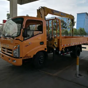 Camión 4x2 pequeño de 3,2 toneladas/5 toneladas/6,8 toneladas, 8 toneladas/10 toneladas con grúa de carga Grúa montada en camión