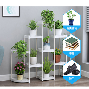 Étagère de rangement <span class=keywords><strong>en</strong></span> <span class=keywords><strong>bois</strong></span> <span class=keywords><strong>pour</strong></span> présentation de <span class=keywords><strong>fleurs</strong></span>, support <span class=keywords><strong>pour</strong></span> présentoirs de plantes, à la mode, 2019 - Product Image 3