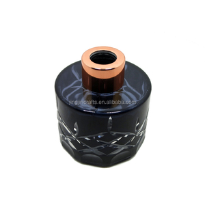 Custom Hand-Cut Glass Reeds Diffuser Bottle and <strong>Candle</strong> Vessel Set with Lid <strong>Fragrance</strong> <strong>Accessories</strong> - Product Image 2