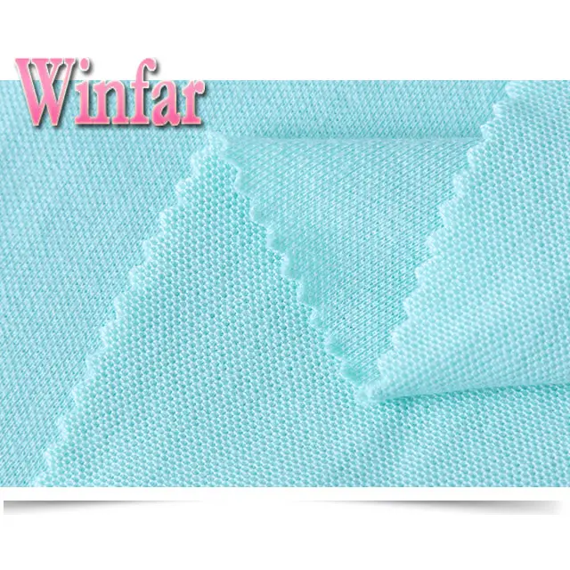 Eco friendly knit pique fabric 100% cotton for polo shirt