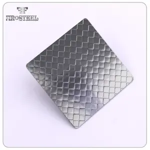 Pattern Snake Skin Diamond Rolled Embossed Stainless Steel Decor Plate Low Price Per