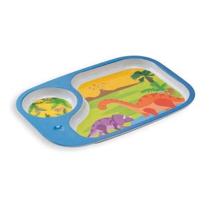 OEM Placa de melamina de comida de bebé dividido Placa de los niños vajilla bebé vajilla niños conjunto de cena - Product Image 2