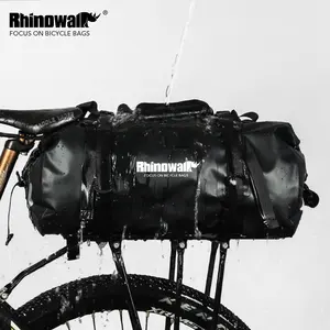 Rhinowalk防水自転車サドルバッグ自転車リアラックバイク旅行通勤ダッフルバッグ