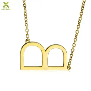 Kişiselleştirilmiş hediyeler altın kaplama mektubu B kolye mektubu kolye alfabe takı