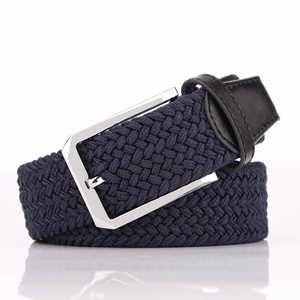 35mm stretch belt braided elastic woven belt mens belts for jeans