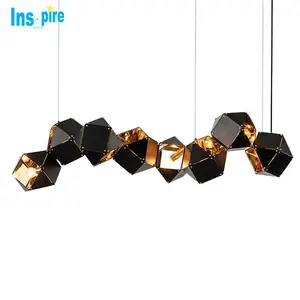 Modern Nordic Stainless steel box DNA Molecular hanging Pendant Light for Restaurant Bar Decoration