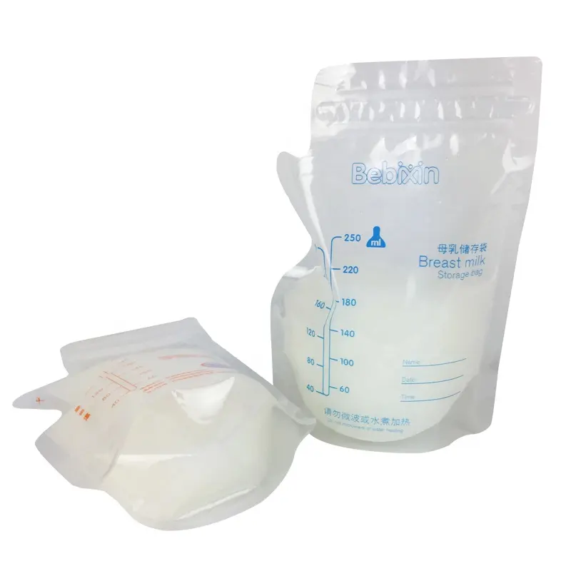 Stand up Breastmilk Storage Bags  Pre-Sterilized and BPA Free breast milk storage bags
