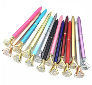 JR Gift <b>Pen</b> GS1005-BP Custom Logo Promotional Metal Crystal Diamond Ballpoint <b>Pen</b> with Black/Blue Ink for Office Use - Product Image 1