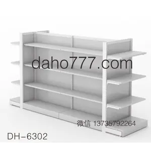 Diseño nórdico, soporte libre sistema de estantería moderna doble-lado estante de supermercado montado góndola estante rack