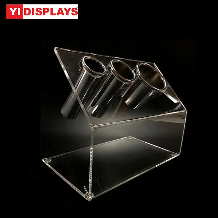 Acrylic custom hair straightener set display beauty salon blower holder hair salon product display stand